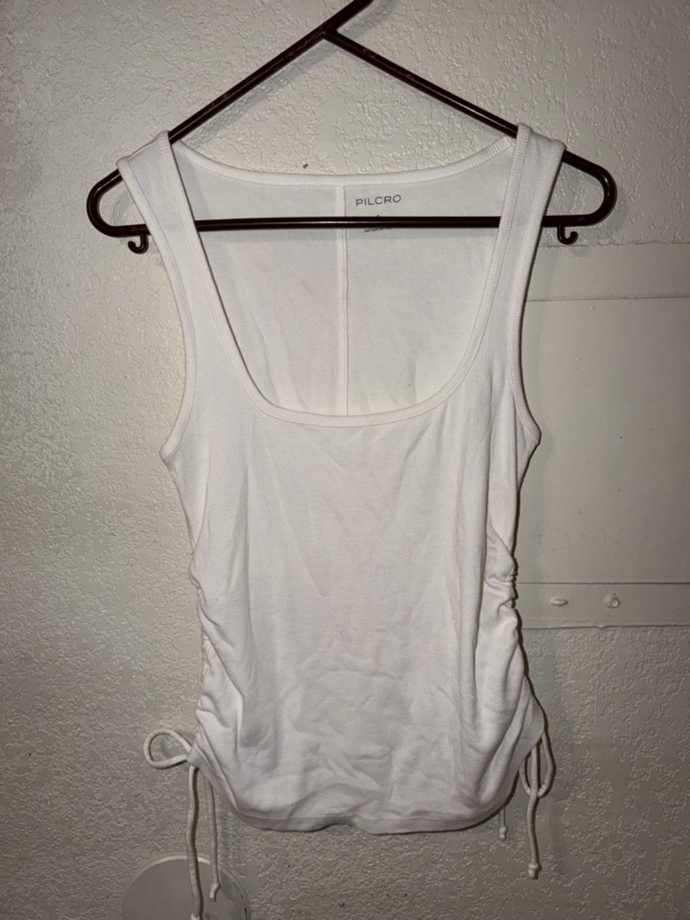 Pilcro White Tank Top with Side Ties